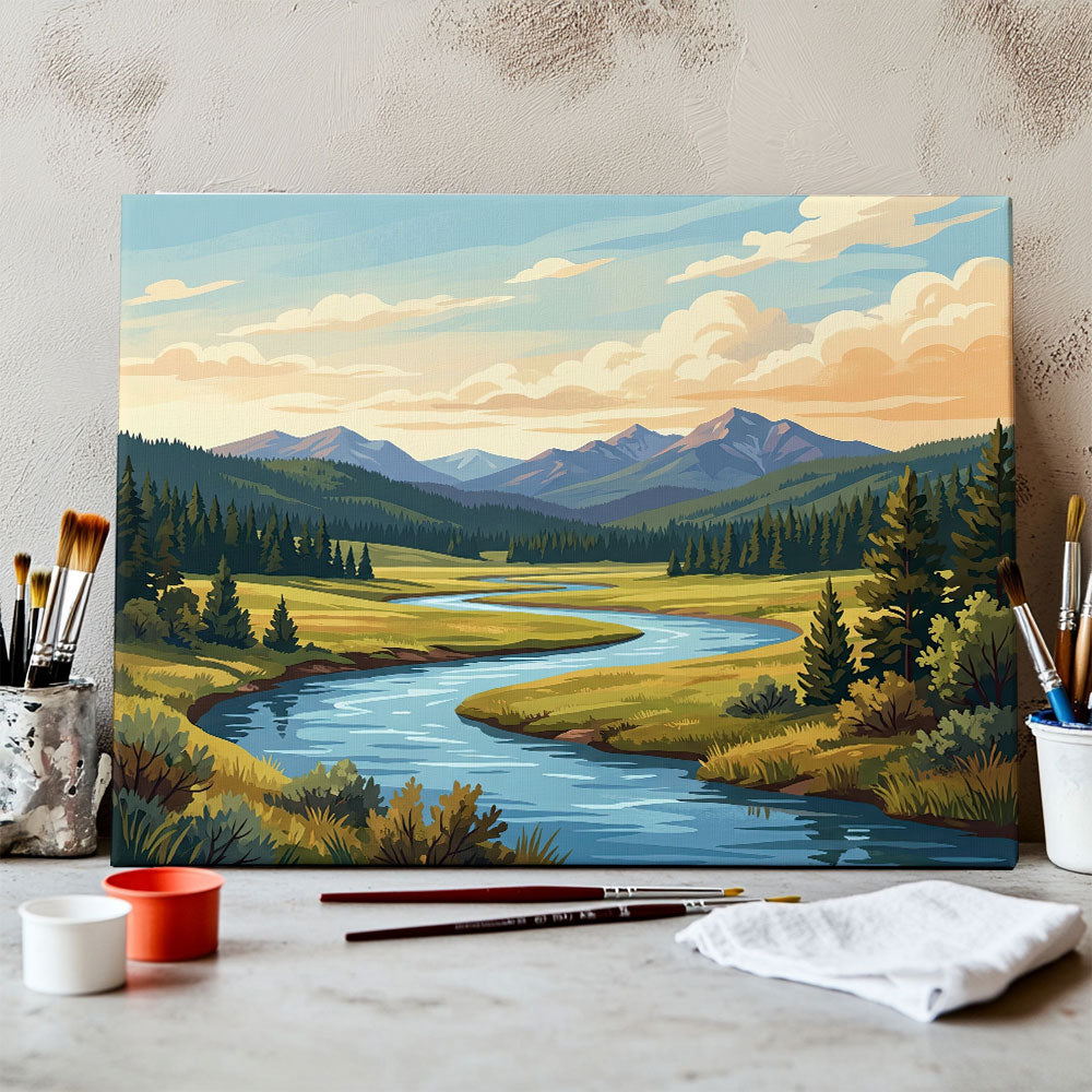 Lamar Valley - Yellowstone | Paint by Numbers Kit