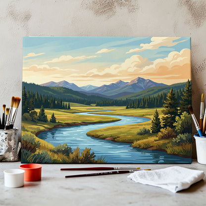 Lamar Valley - Yellowstone | Paint by Numbers Kit