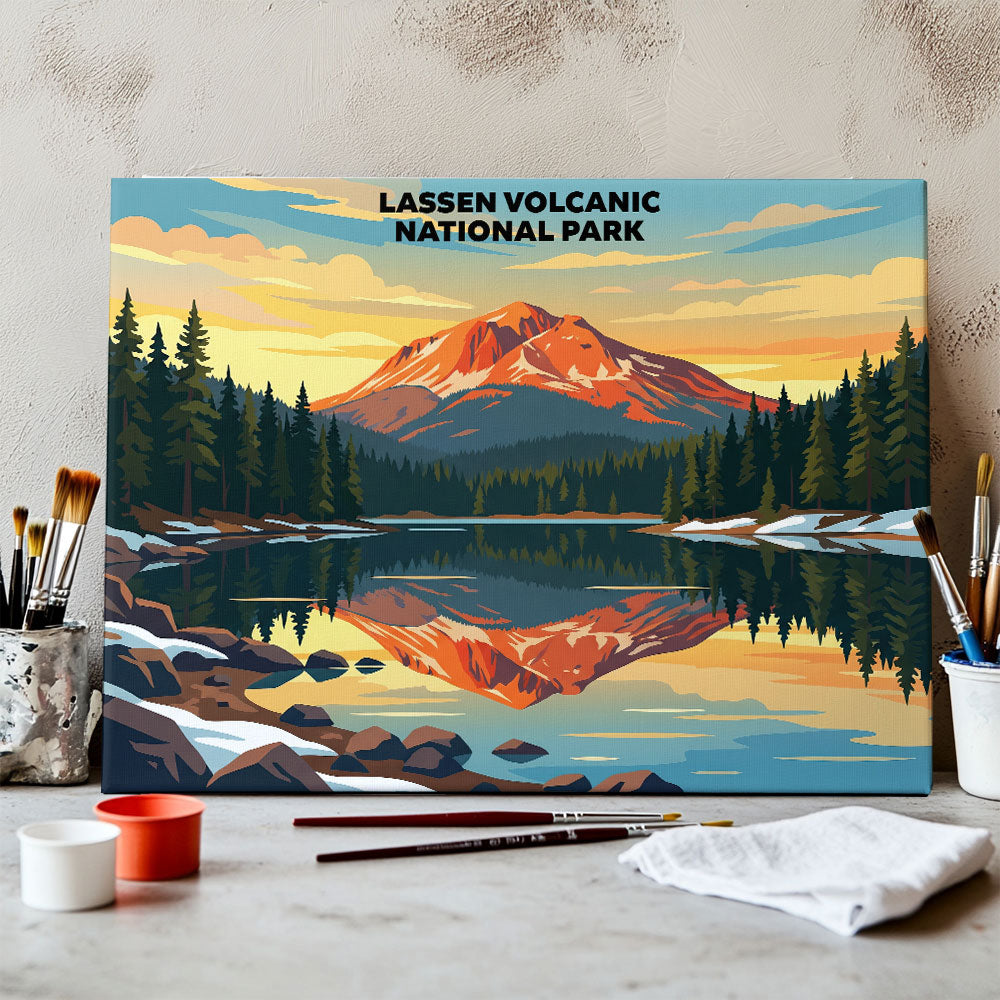 Lassen Volcanic National Park - Landscape | Paint by Numbers Kit