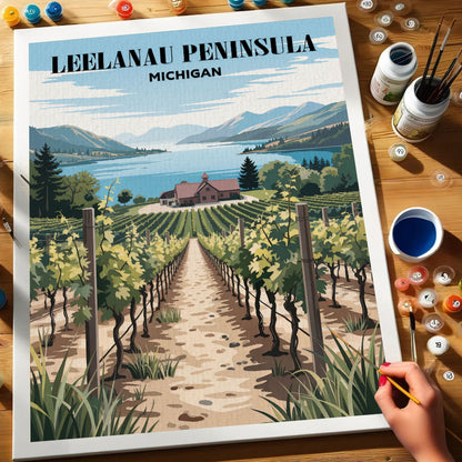 Leelanau Peninsula Wineries, Michigan | Paint by Numbers Kit