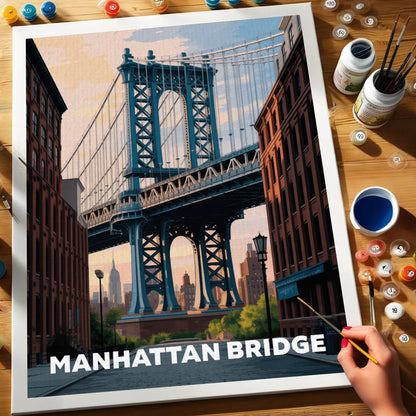Manhattan Bridge, USA | Paint by Numbers Kit