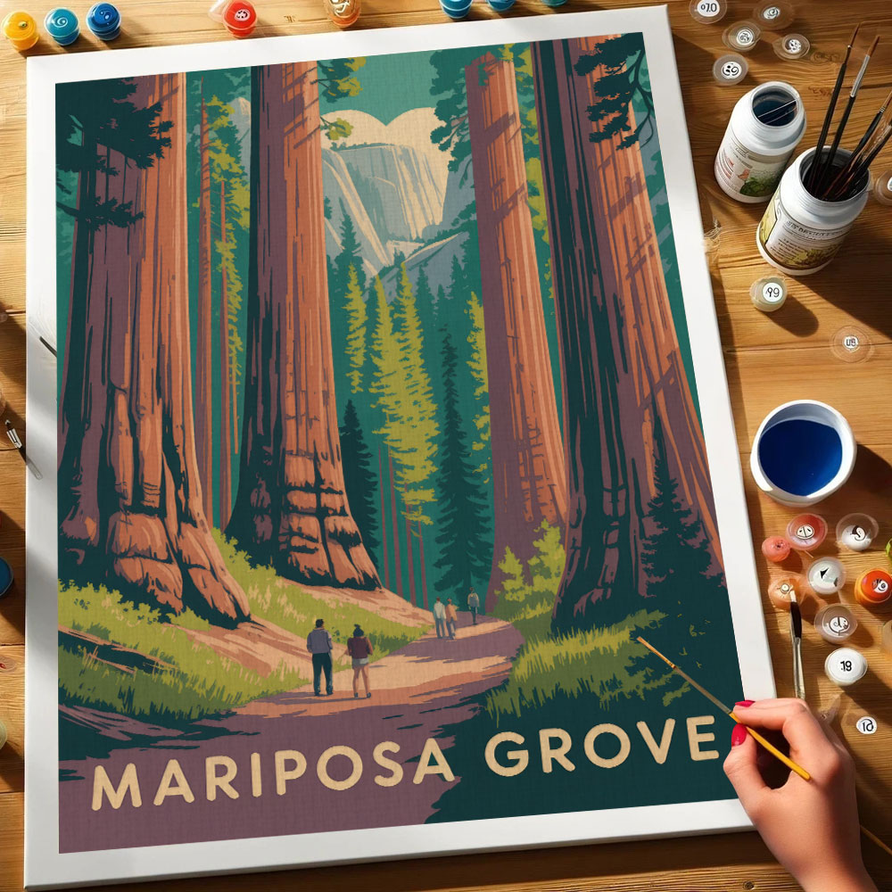 Mariposa Grove - Yosemite National Park | Paint by Numbers Kit