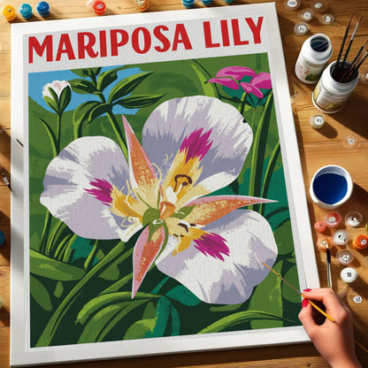 Mariposa Lily - US Wildflowers | Paint by Numbers Kit