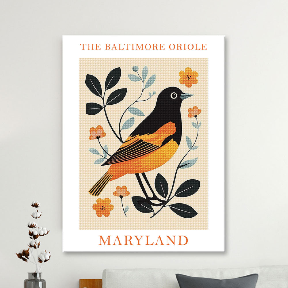 Maryland State Bird Diamond Painting