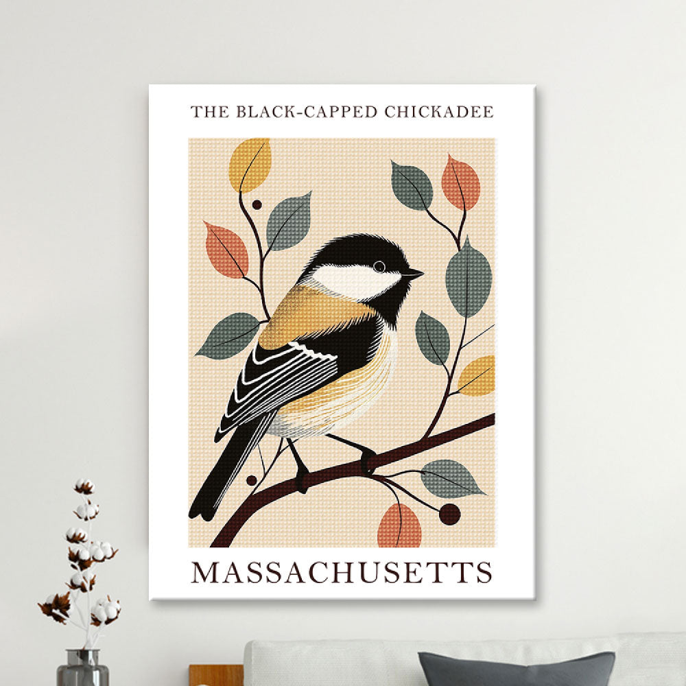 Massachusetts State Bird Diamond Painting