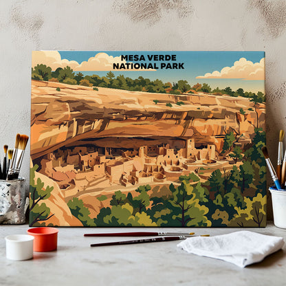 Mesa Verde National Park - Landscape | Paint by Numbers Kit