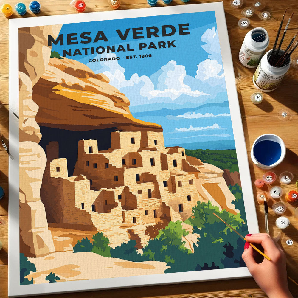 Mesa Verde National Park Heritage Edition | Paint by Numbers Kit