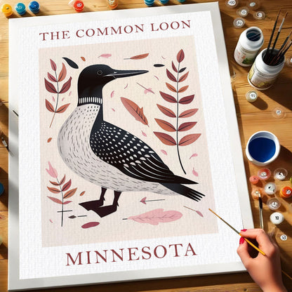 Minnesota State Bird Common Loon | Paint by Numbers Kit