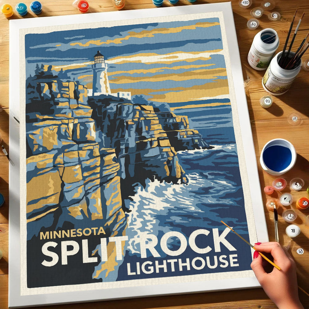 Minnesota - Split Rock Lighthouse | Paint by Numbers Kit