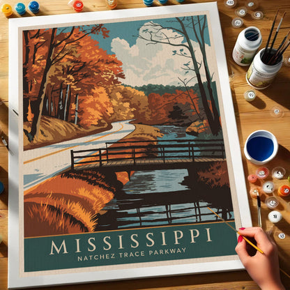 Mississippi - Natchez Trace Parkway | Paint by Numbers Kit