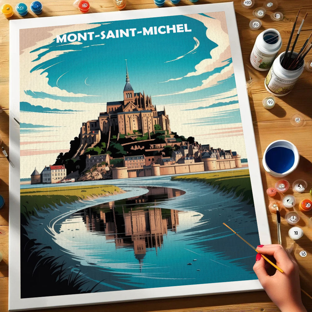 Mont-Saint-Michel, France - World Heritage | Paint by Numbers Kit