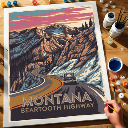 Montana - Beartooth Highway | Paint by Numbers Kit