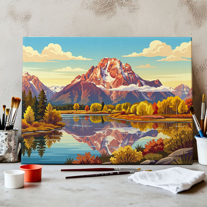 Mount Moran - Grand Teton | Paint by Numbers Kit