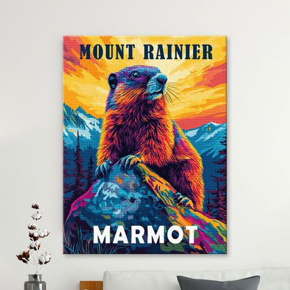 Mount Rainier National Park Animal Diamond Painting