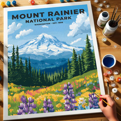 Mount Rainier Park Heritage Edition | Paint by Numbers Kit