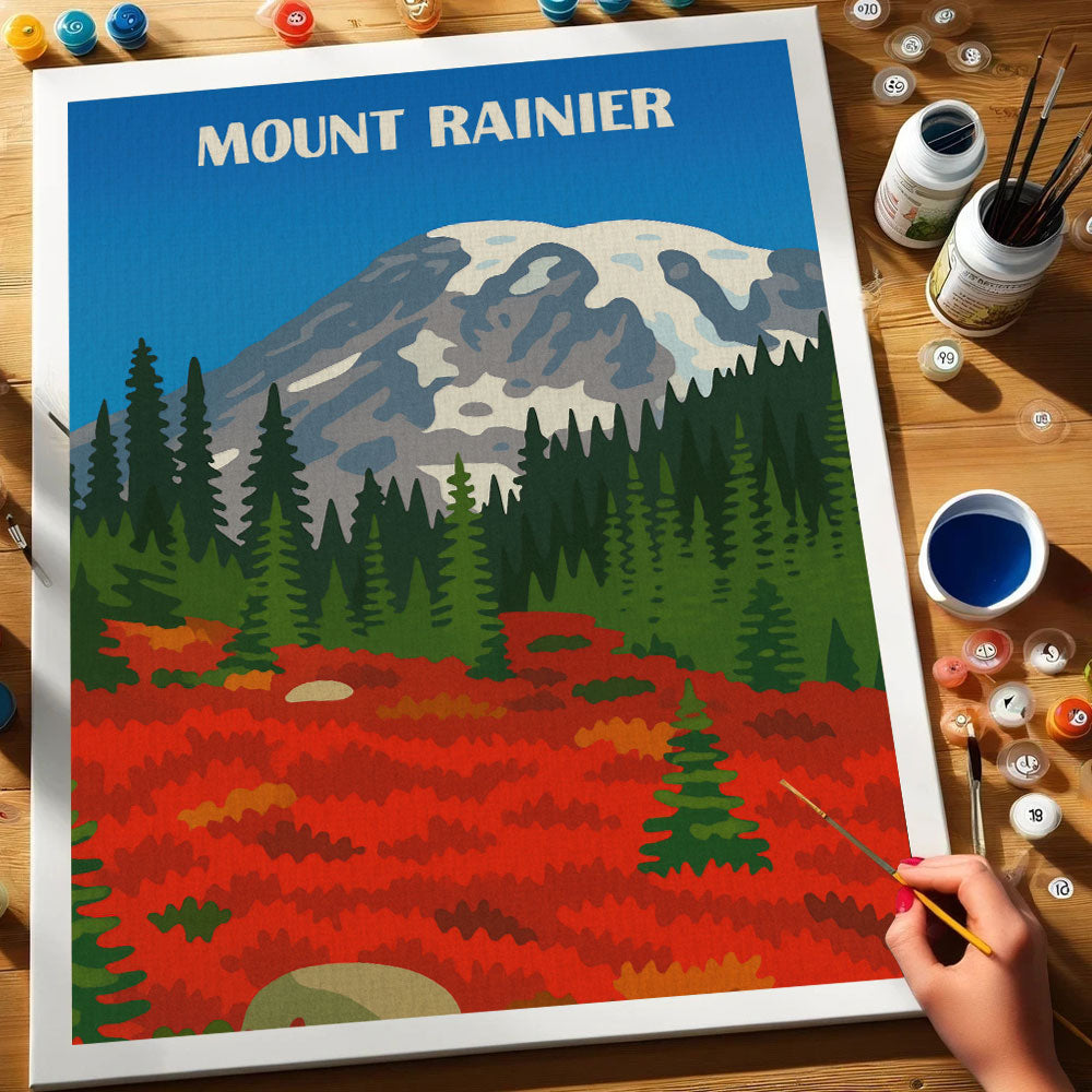 Mount Rainier National Park Beginner | Paint by Numbers Kit