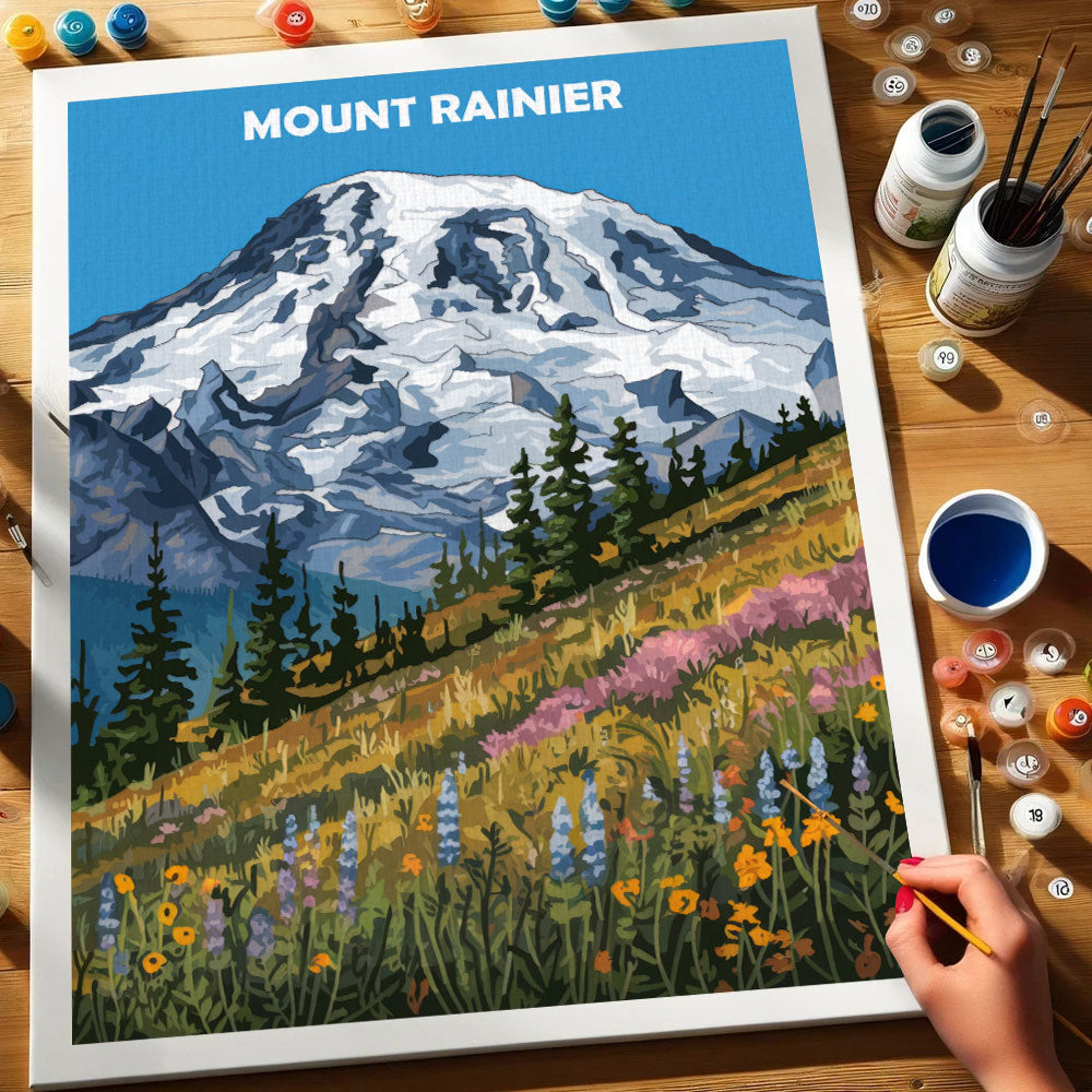 Mount Rainier, USA | Paint by Numbers Kit