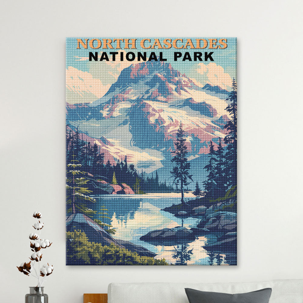 North Cascades National Park Diamond Painting (Vintage Edition)