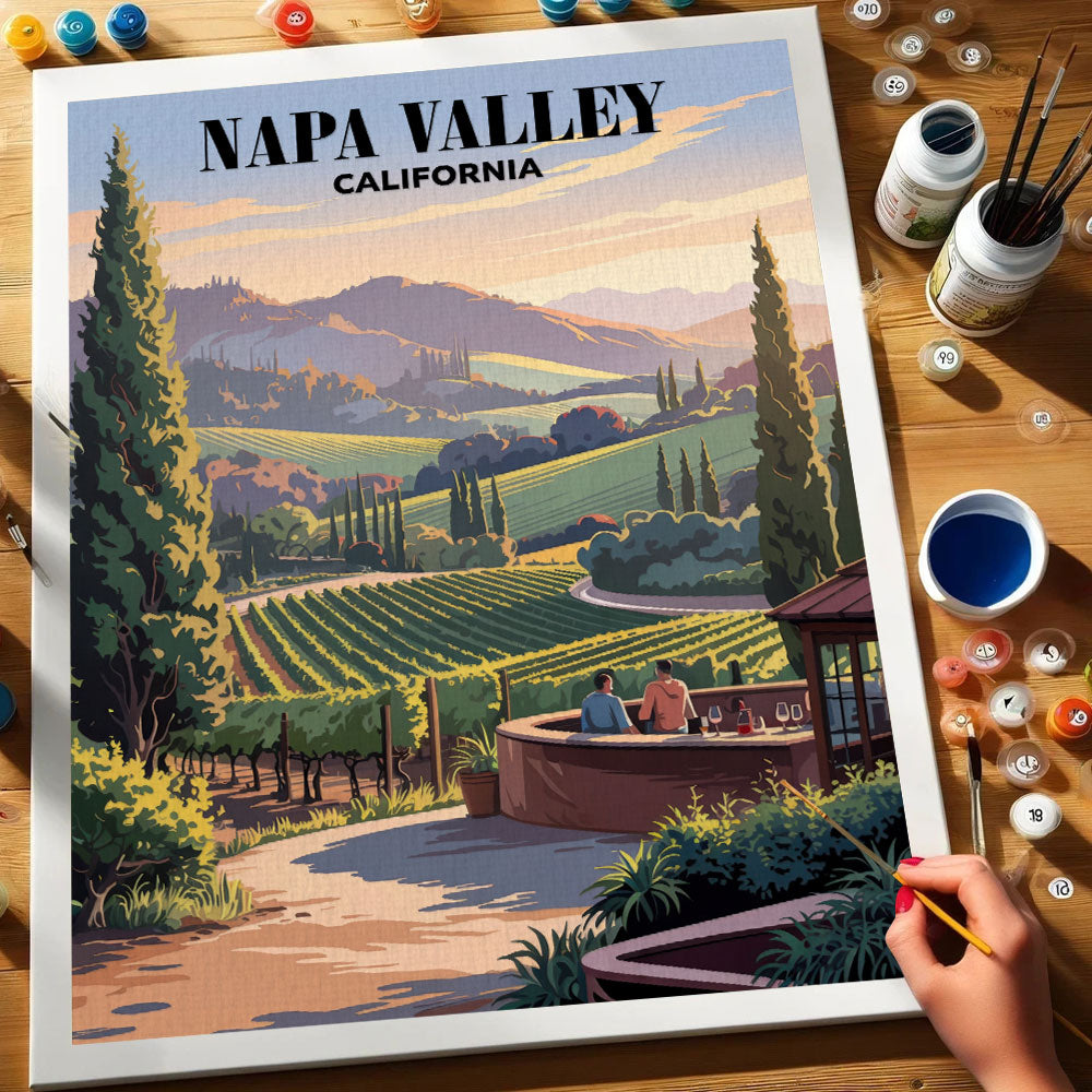 Napa Valley Wineries, California | Paint by Numbers Kit