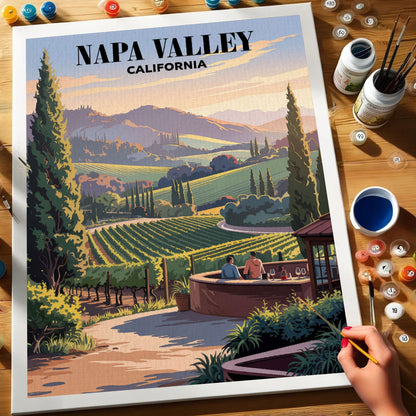 Napa Valley Wineries, California | Paint by Numbers Kit