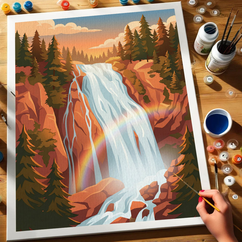 Narada Falls - Mount Rainier | Paint by Numbers Kit
