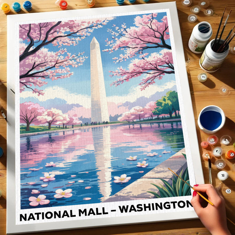 National Mall, Washington | US Landmark | Paint by Numbers Kit