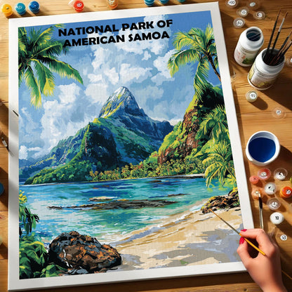 American Samoa National Park Winter | Paint by Numbers Kit