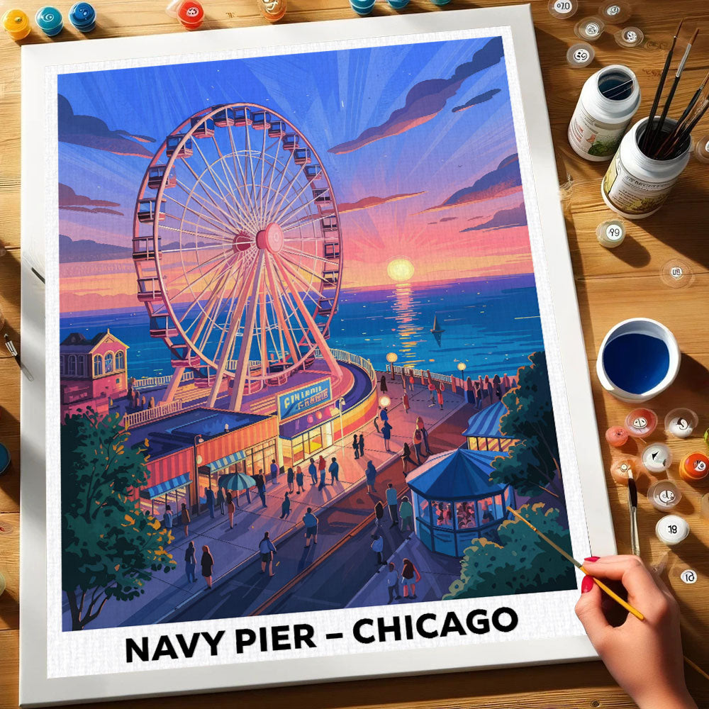 Navy Pier, Chicago | US Landmark | Paint by Numbers Kit