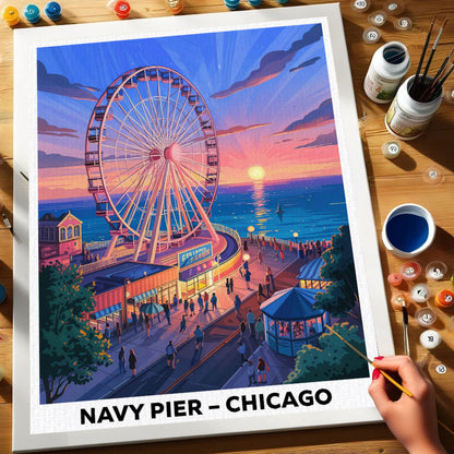 Navy Pier, Chicago | US Landmark | Paint by Numbers Kit
