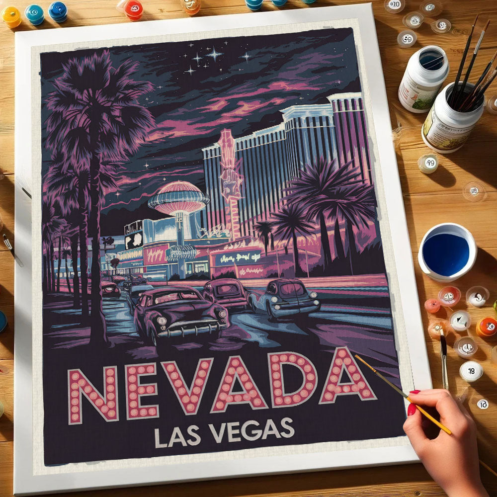 Nevada - Las Vegas | Paint by Numbers Kit