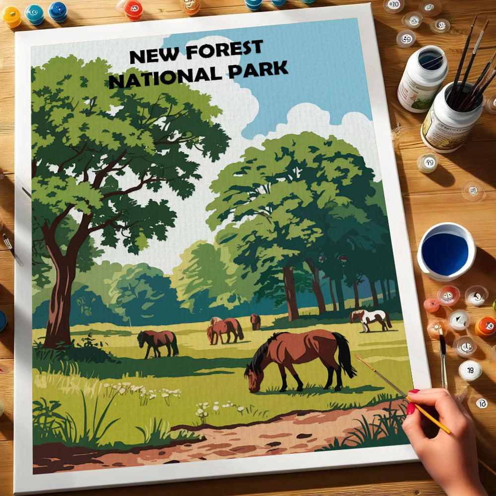New Forest UK National Park | Paint by Numbers Kit