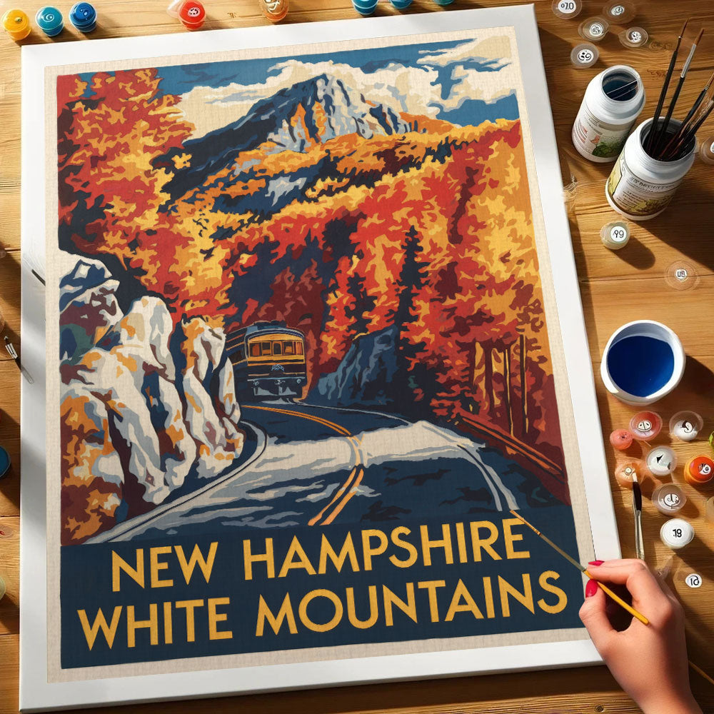 New Hampshire - White Mountains | Paint by Numbers Kit