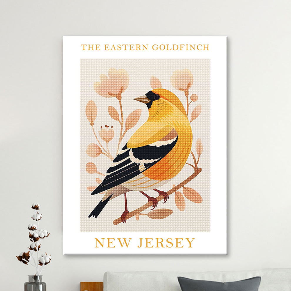One State R&b Painting New Jersey State Bird Diamond Painting – Wander Painting