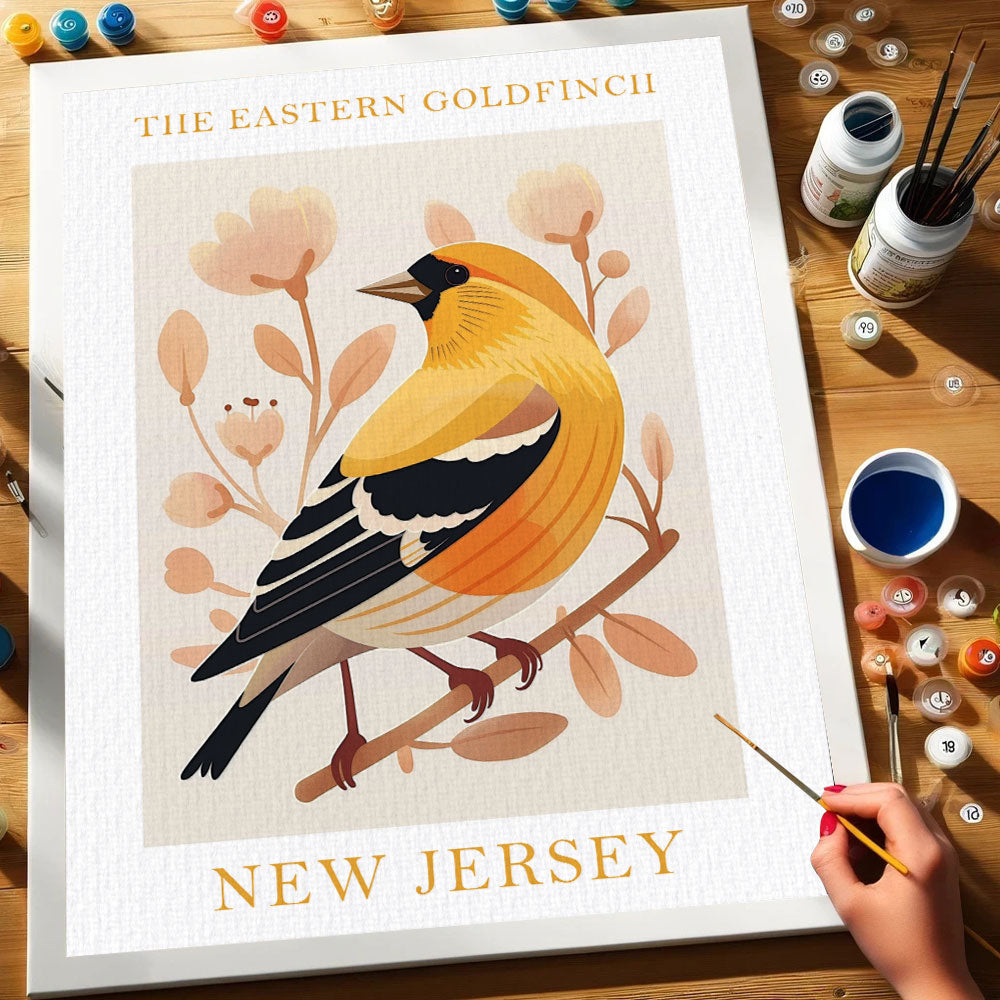 New Jersey State Bird Eastern Goldfinch | Paint by Numbers Kit