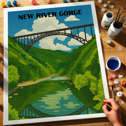 New River Gorge National Park Beginner | Paint by Numbers Kit
