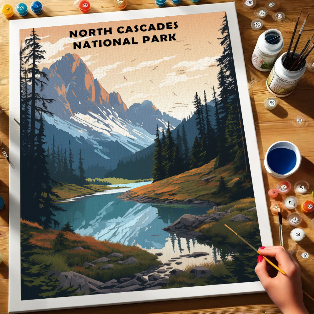 North Cascades National Park | Paint by Numbers Kit