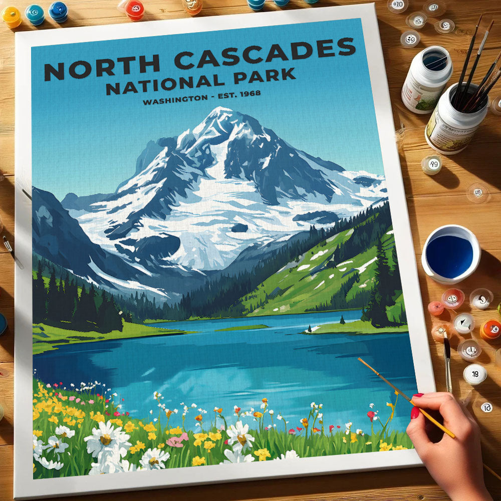 North Cascades National Park Heritage Edition | Paint by Numbers Kit