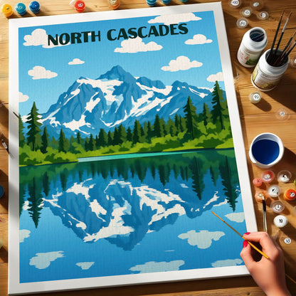North Cascades National Park Beginner | Paint by Numbers Kit