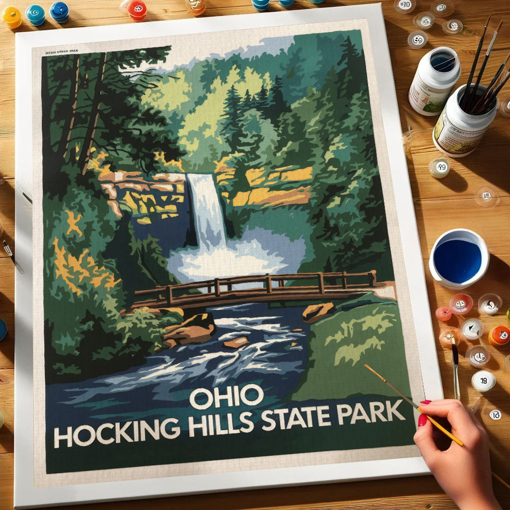 Ohio - Hocking Hills State Park | Paint by Numbers Kit