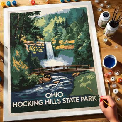 Ohio - Hocking Hills State Park | Paint by Numbers Kit