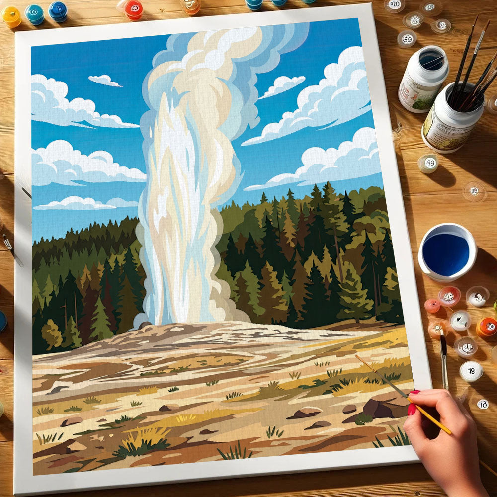 Old Faithful - Yellowstone | Paint by Numbers Kit