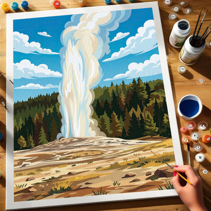 Old Faithful - Yellowstone | Paint by Numbers Kit
