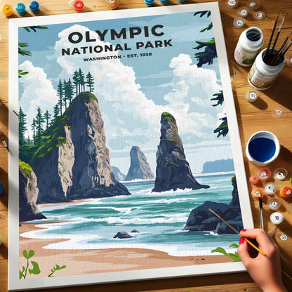 Olympic National Park Heritage Edition | Paint by Numbers Kit