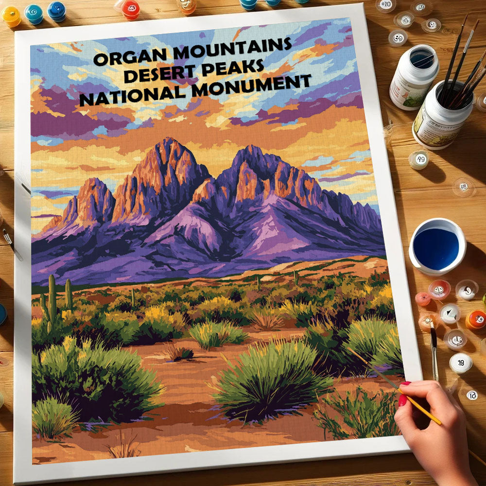 Organ Mountains Desert Peaks National Monument | Paint by Numbers Kit