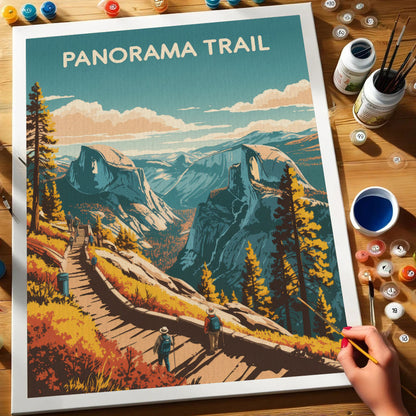 Panorama Trail – Yosemite-Nationalpark | Malen nach Zahlen-Set