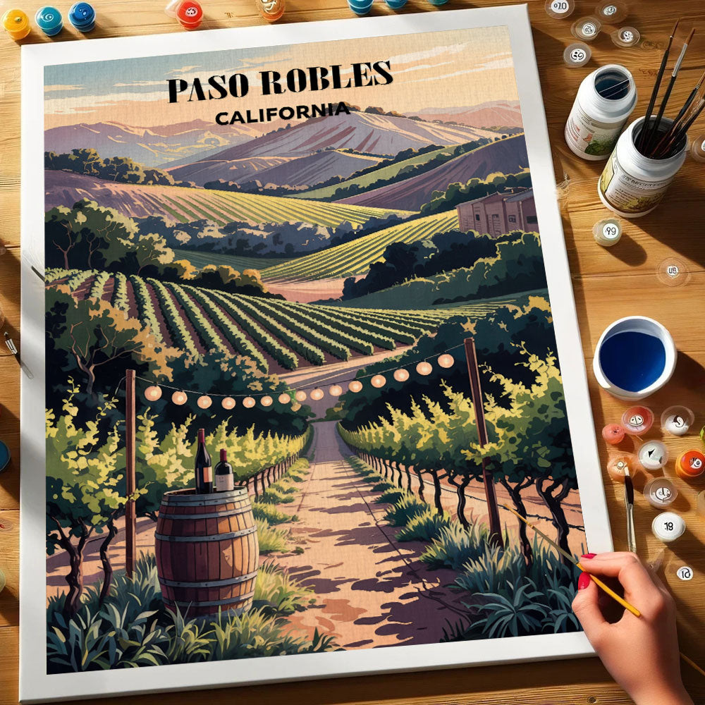 Paso Robles Wineries, California | Paint by Numbers Kit