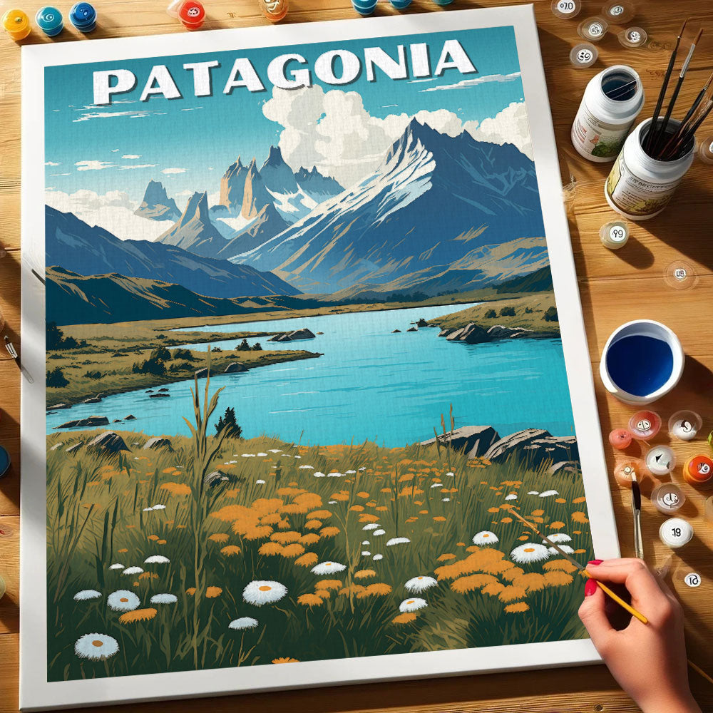 Patagonia Travel Poster | Paint by Numbers Kit