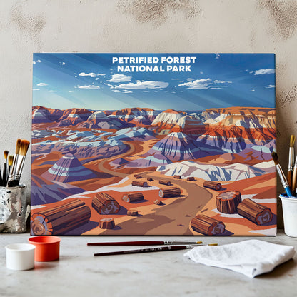Petrified Forest National Park - Landscape | Paint by Numbers Kit