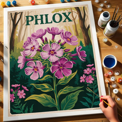 Phlox - US Wildflowers | Paint by Numbers Kit