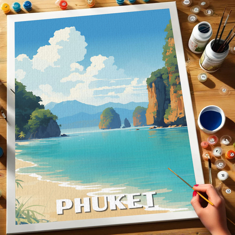 Phuket Travel Poster | Paint by Numbers Kit